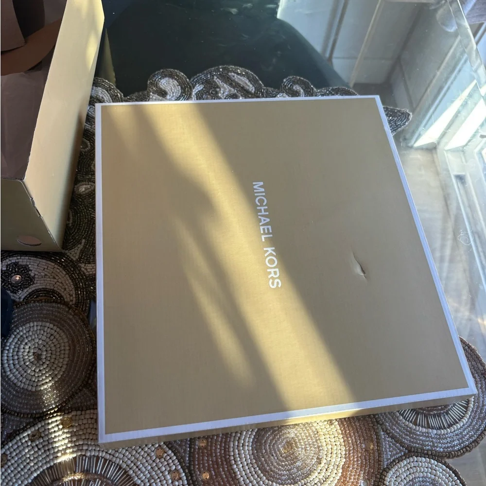 Michael Kors Black and Gray Heeled Boots - Picture 8 of 9